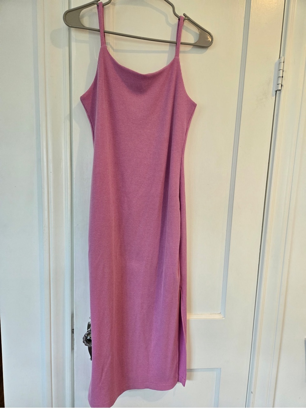 Vici Pink Ribbed Maxi Slip Dress - Picture 2 of 4